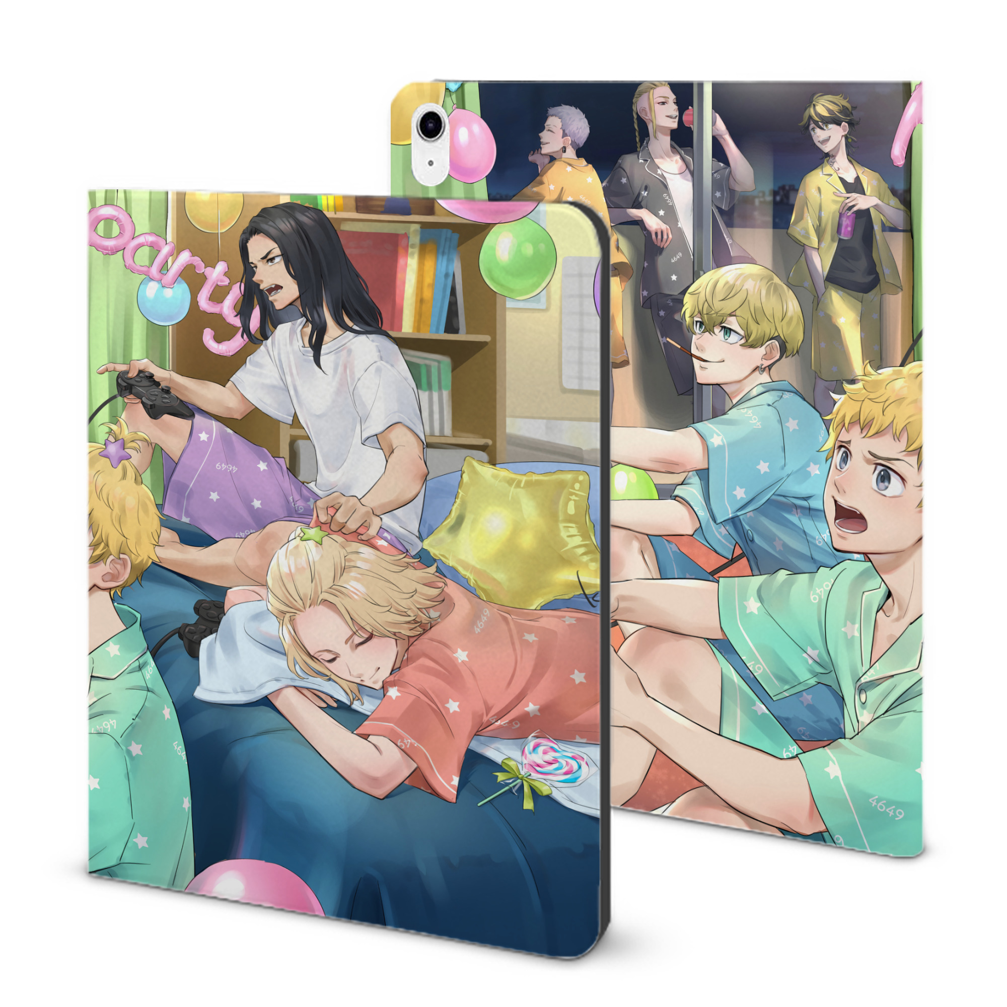 （画像用） 東京リベンジャーズ Tokyo Revengers IPad ケース ブック型 PUレザー TPU 耐衝撃 軽量 薄型 ペン収納なし 全面保護 IPad 各モデル対応